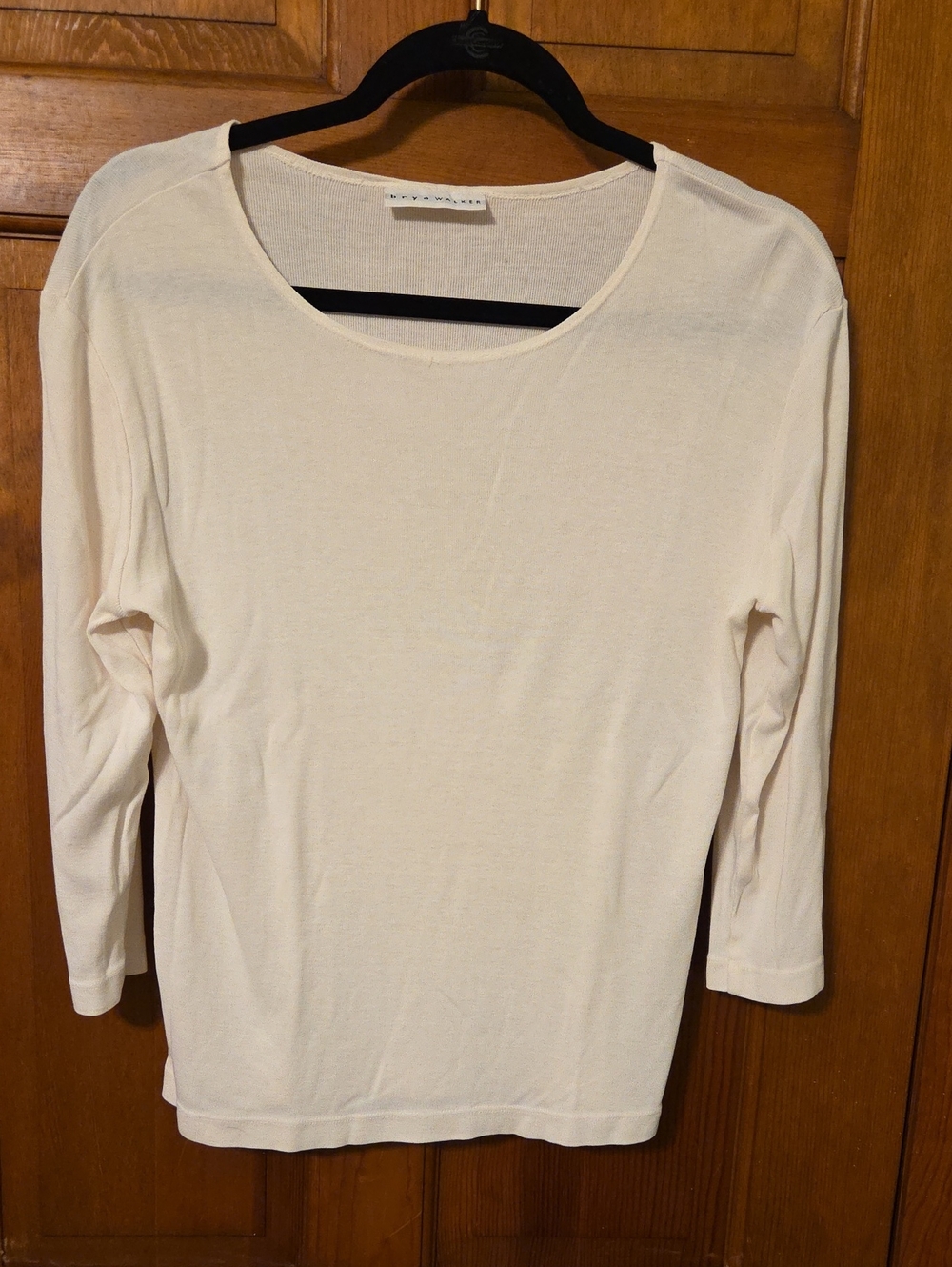 Women's Top with 3/4 Sleeve By Bryn Walker in Cream
